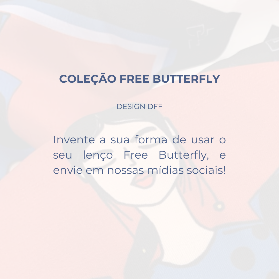 Scarf Médio Rouge - Coleção Free Butterfly - DFF